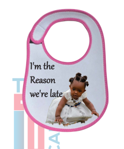 Baby Bib (Pink) - Personalized