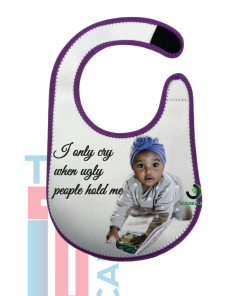 Baby Bib (Purple) - Personalized