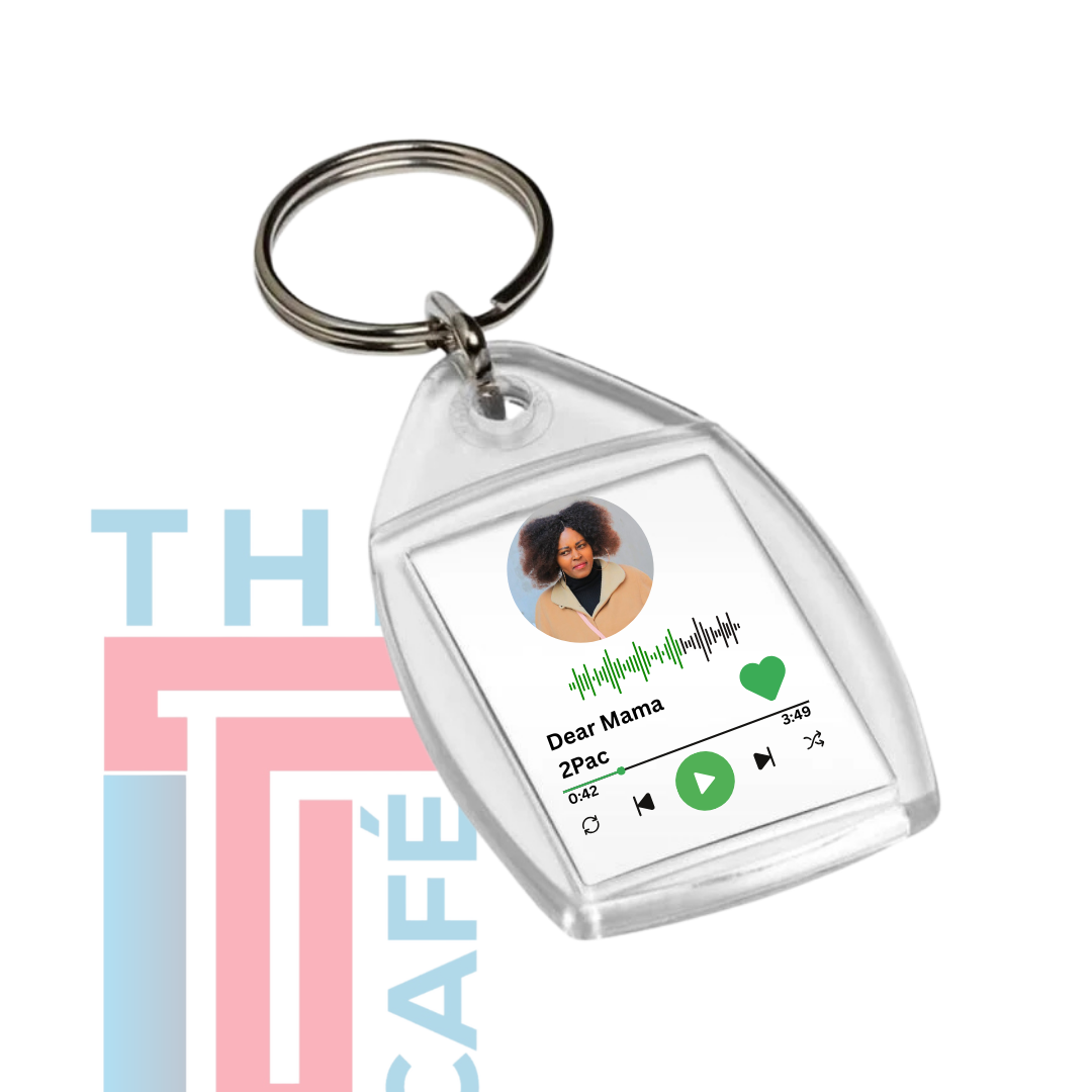 Music Glass Keyring