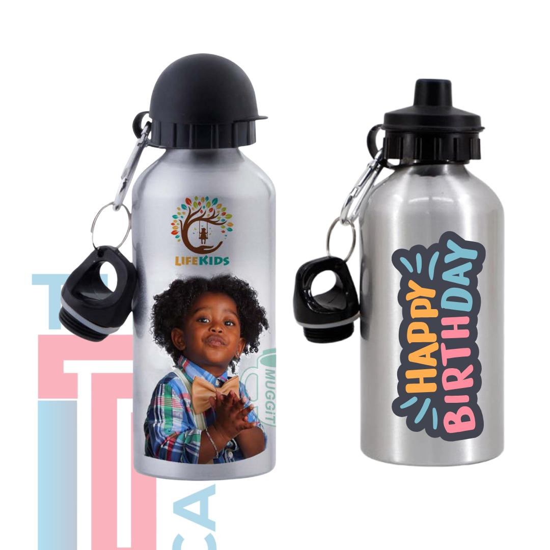 Silver Sports Bottle - Printed