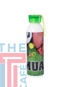 Silver Sports Bottle – Slim (Green Lid)