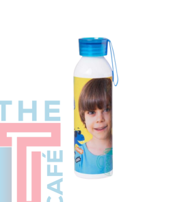 Silver Sports Bottle – Slim (Blue Lid)