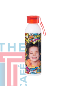 Silver Sports Bottle – Slim (Red Lid)