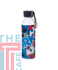 Silver Sports Bottle – Slim (Black Lid)